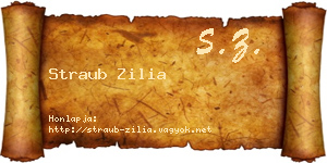 Straub Zilia névjegykártya